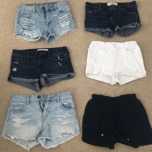 American eagle, Abercrombie, and Hollister shorts